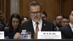 Biks Aliju, Foto: Screenshot/https://www.foreign.senate.gov/hearings/nominations
