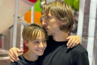 Luka Modrić sa sinom
